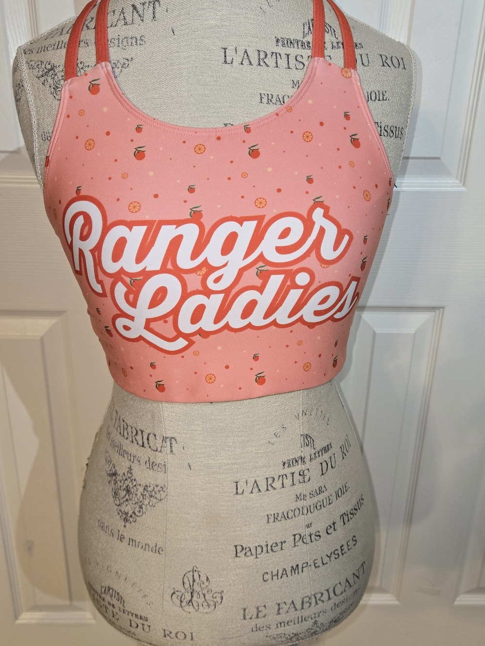 rebels Pink Orange-Print Crop Tank "Ranger Ladies"